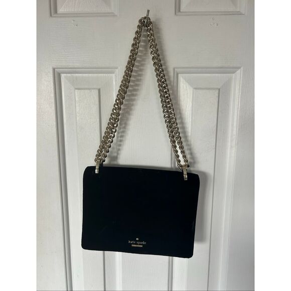 Kate Spade Watson Lane Marci Black velvet like material